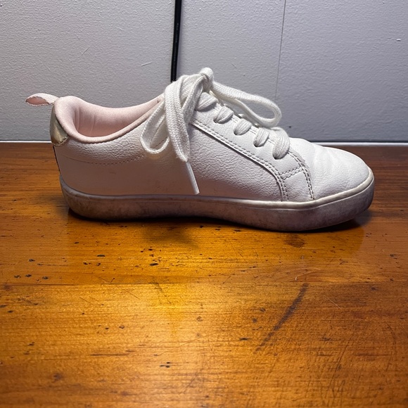 Sparkly Heart Pink and White Sneakers - Picture 3 of 6